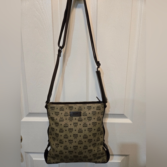 MCM VISETOS MONOGRAM UNISEX MESSENGER BAG-AUTHENTIC - Picture 5 of 14